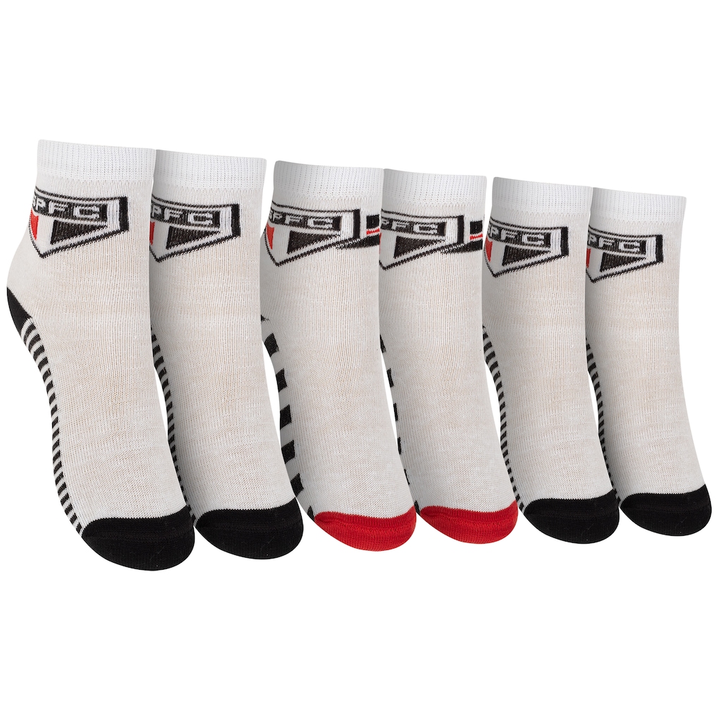 Kit de Meias do São Paulo Rikam Soquete Tamanho 25 ao 28