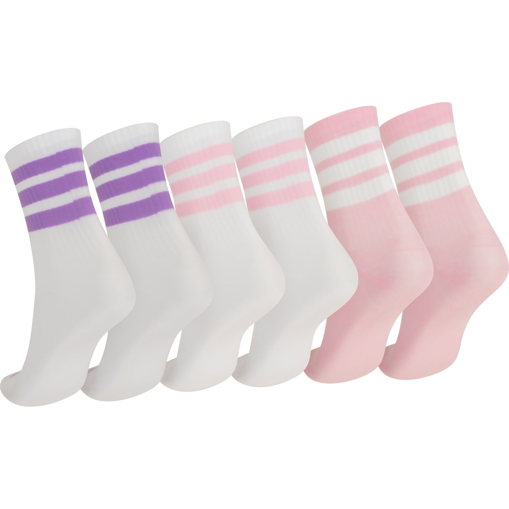 Imagem 2 do produto Kit de Meias Cano Médio Crew Adidas Juvenil 3 Pares