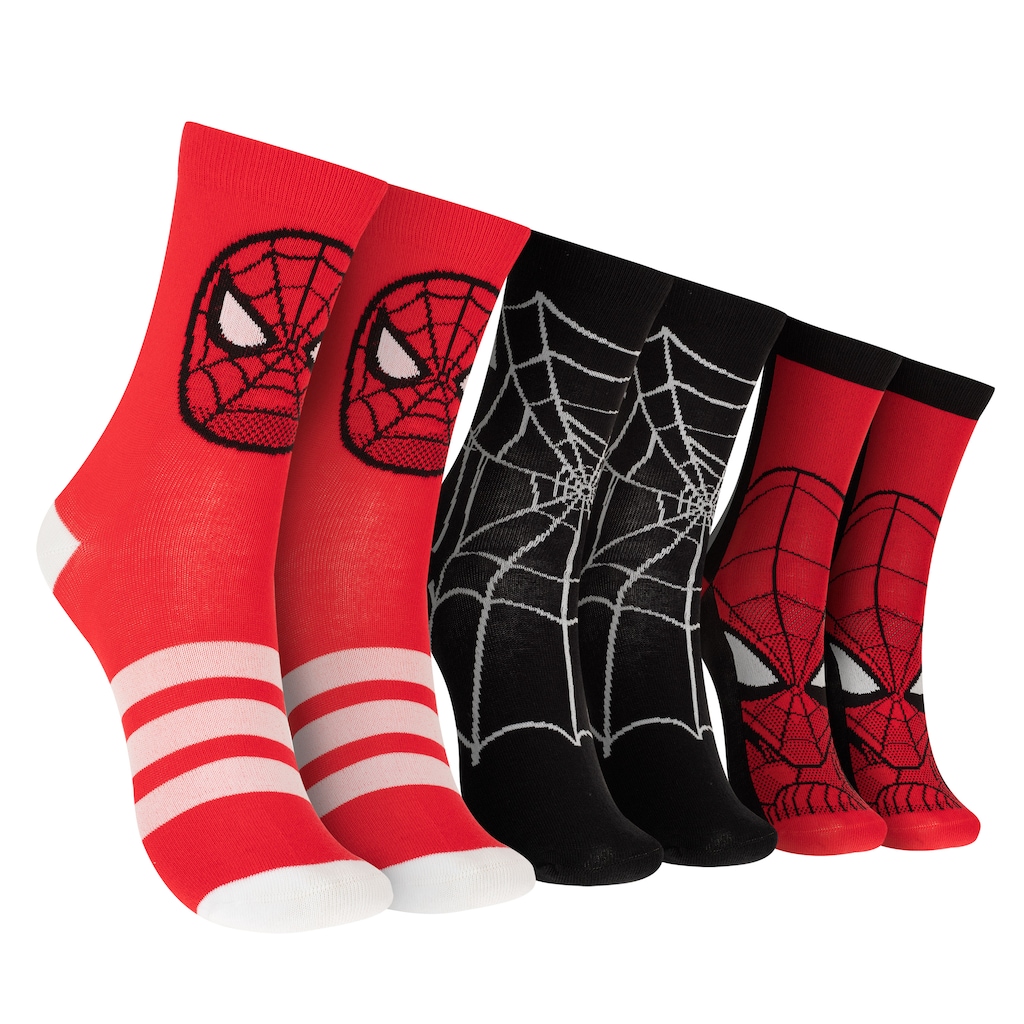 Kit de Meias adidas x Disney Marvel Cano Médio Infantil 3 pares