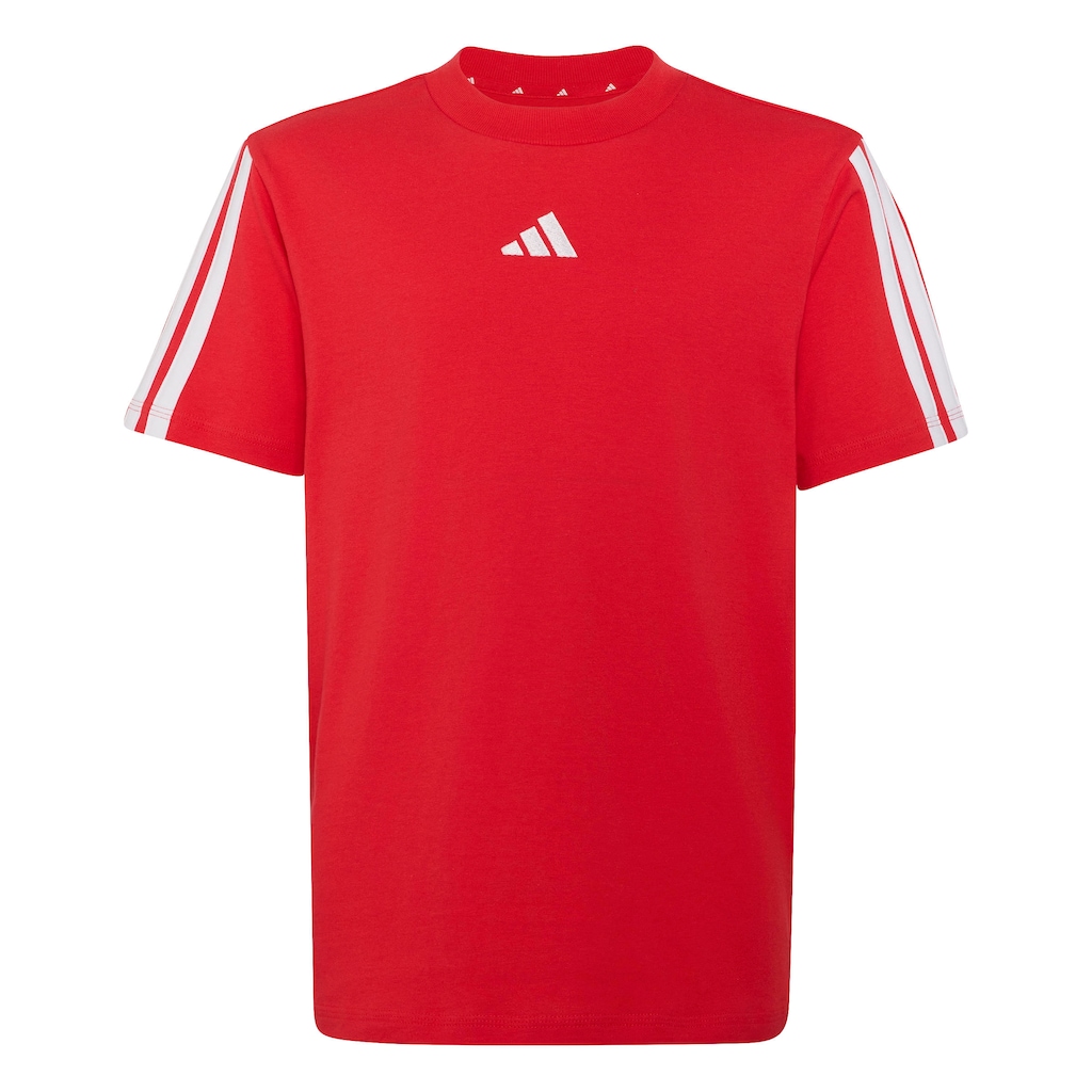 Camiseta adidas Manga Curta 3 Stripes - Infantil - Foto 1