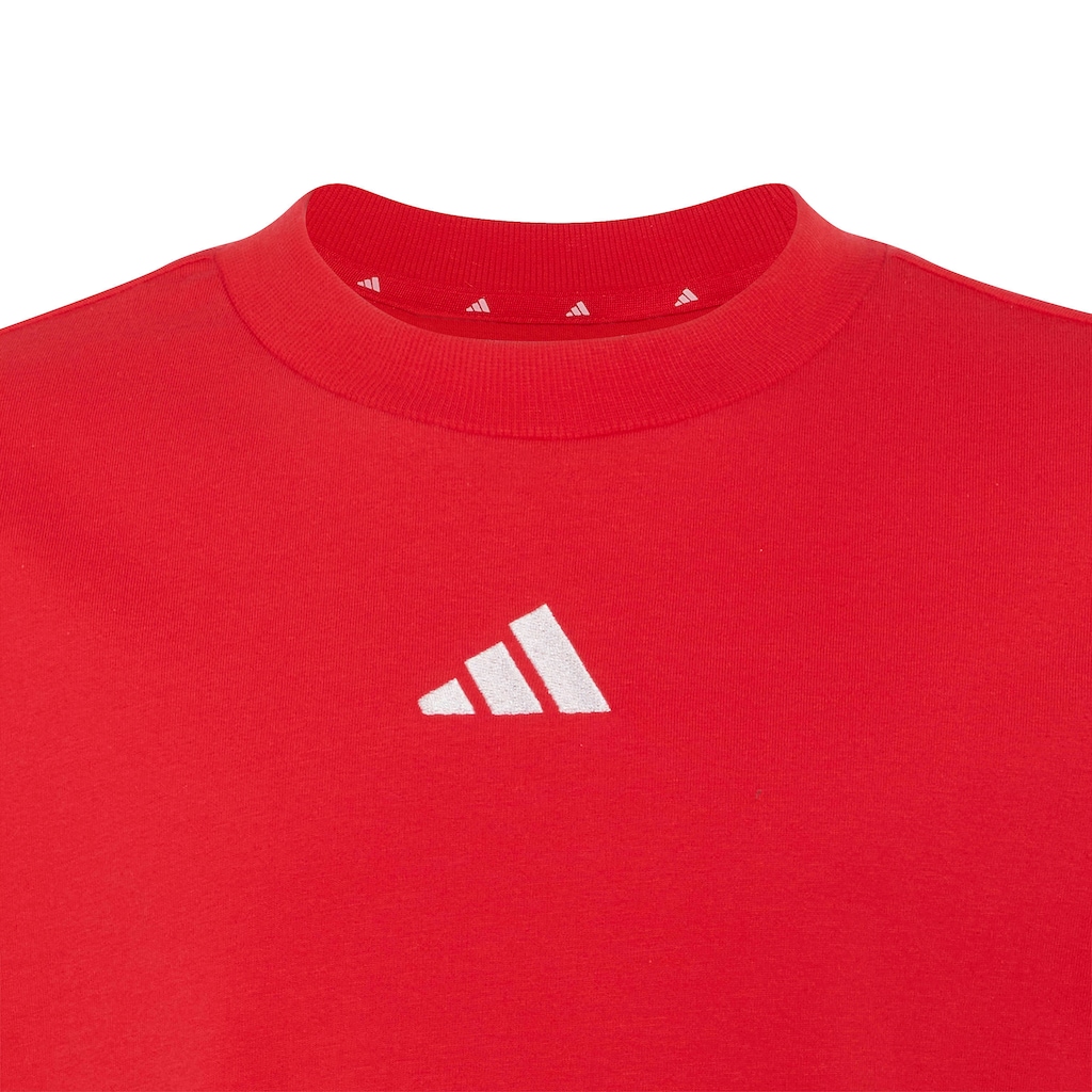 Camiseta adidas Manga Curta 3 Stripes - Infantil - Foto 3