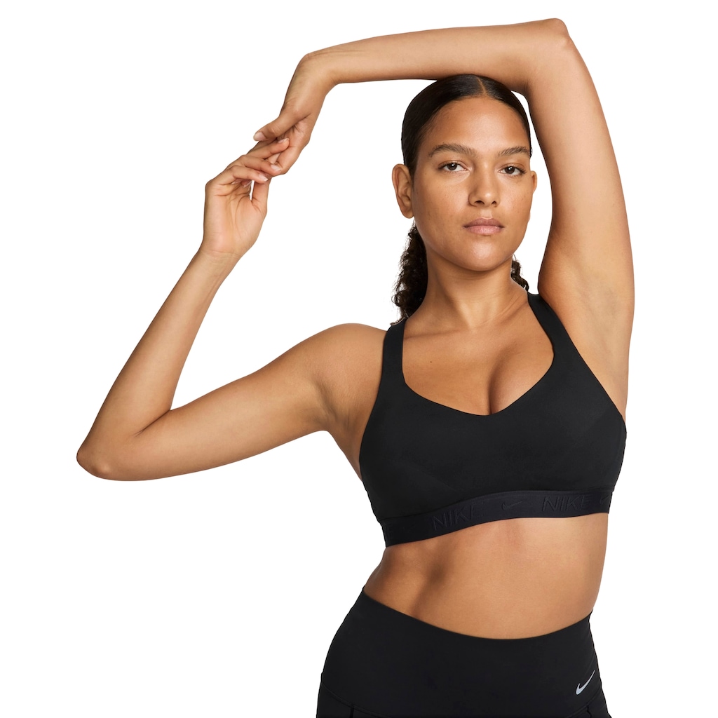 Top Fitness com Bojo Nike Alta Sustentação Dri-fit Indy Adulto