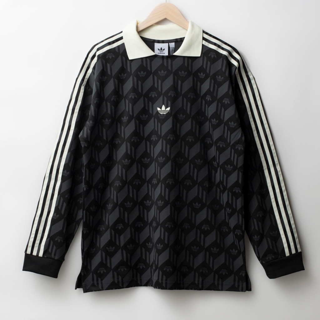 Camisa Polo adidas Originals Manga Longa Jacquared Rugby