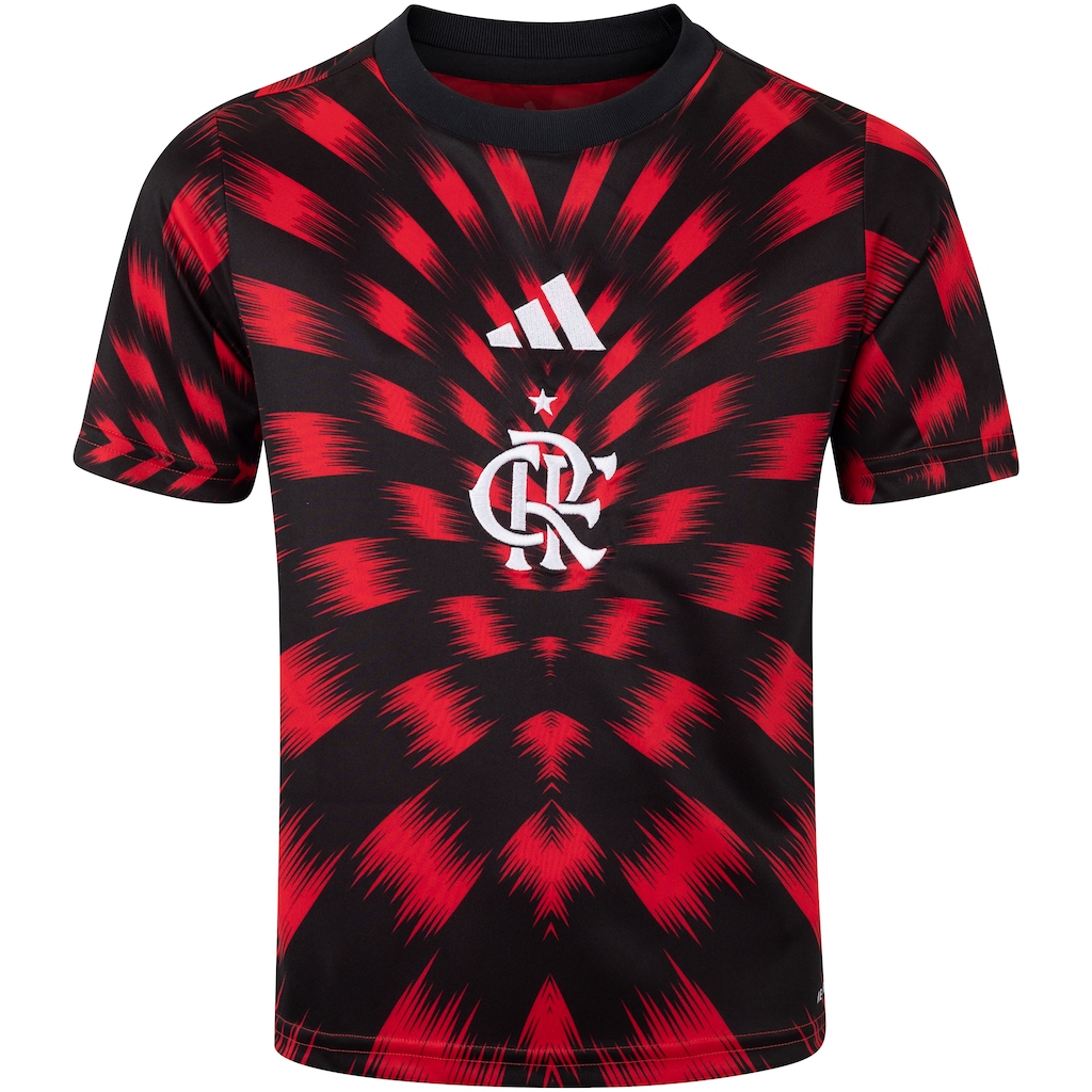 Camisa Pré-jogo do Flamengo 25 adidas Júnior