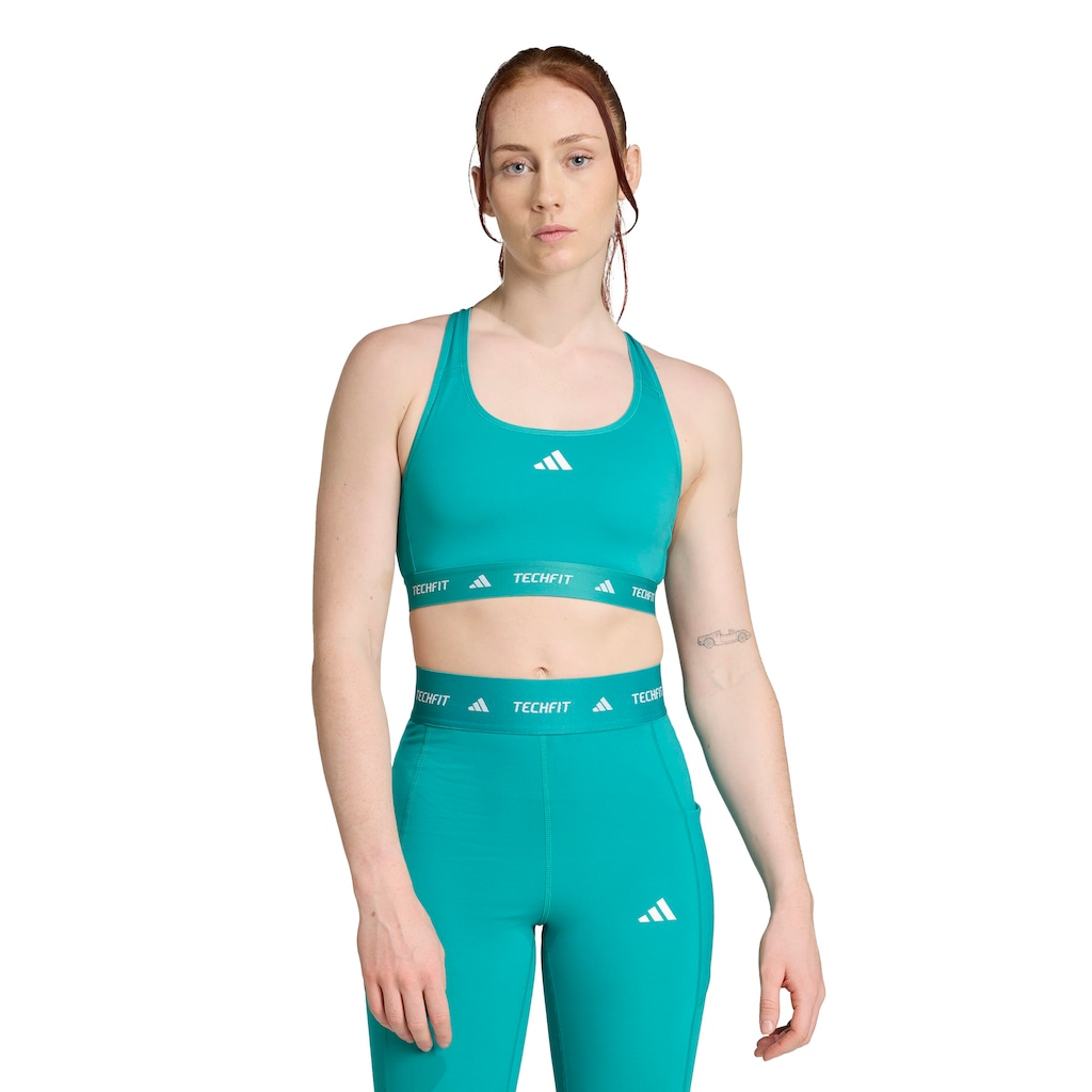 Top Fitness com Bojo Removível adidas Techfit Média Sustentação Adulto