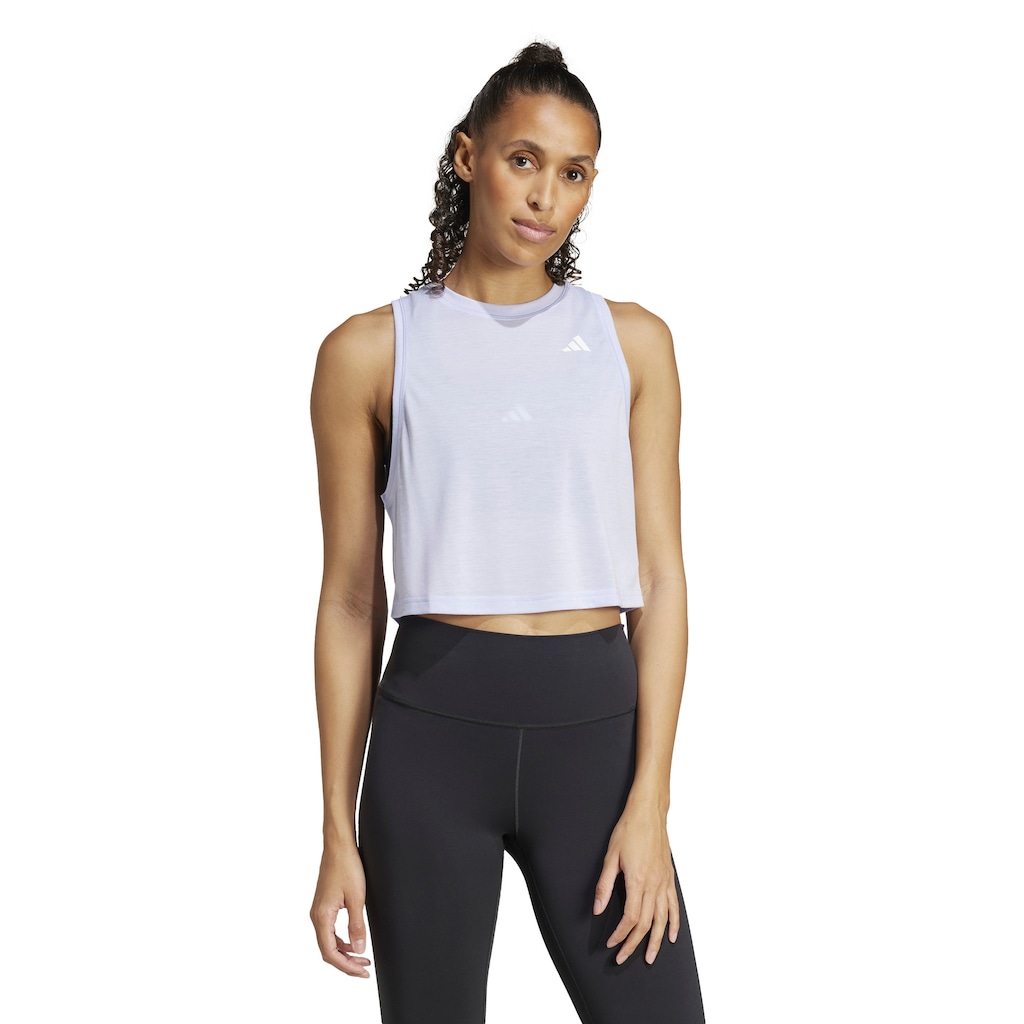 Blusa Cropped Regata Feminina adidas Essentials - Foto 1