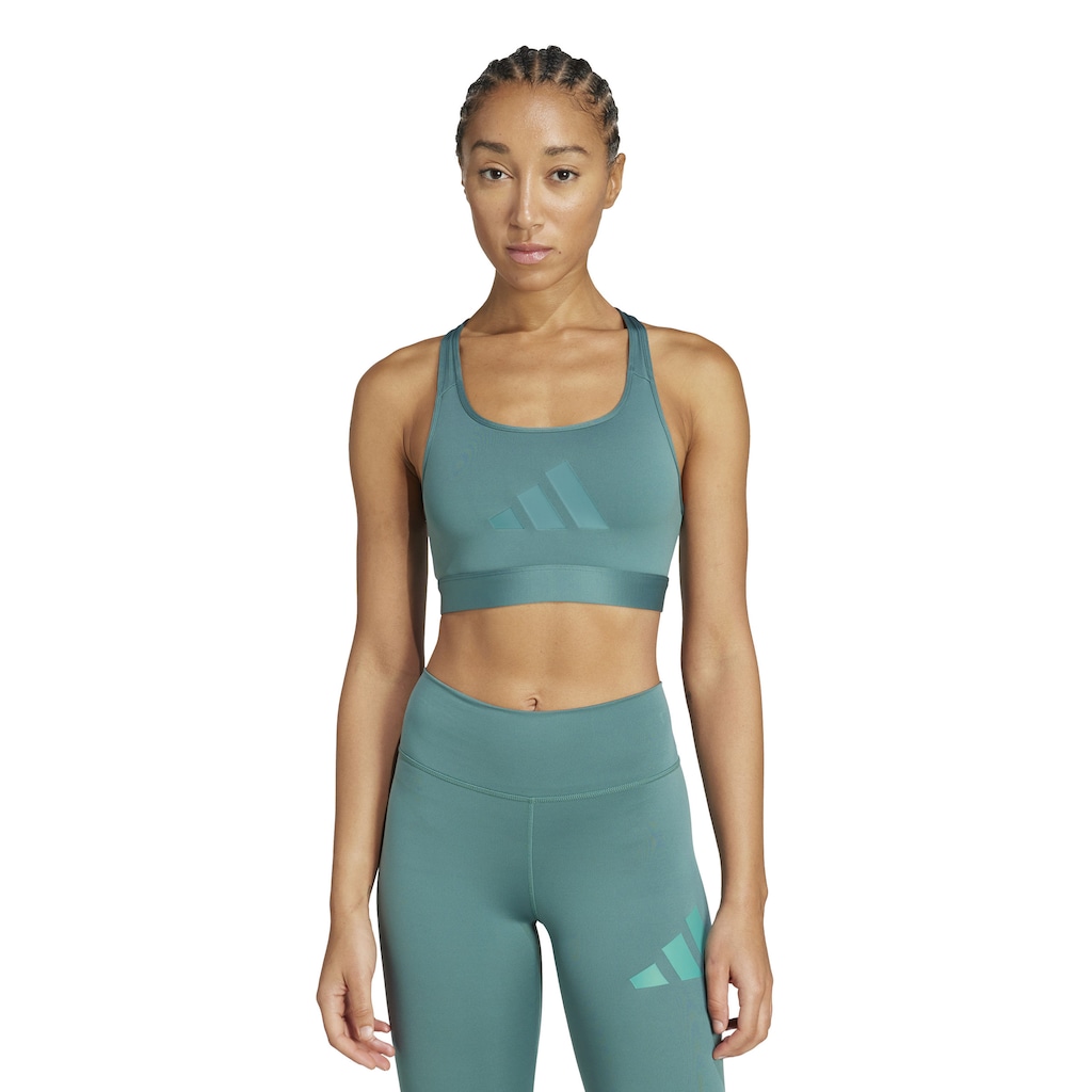 Top Fitness sem Bojo adidas Média Sustentação Powerreact Big Logo Adulto