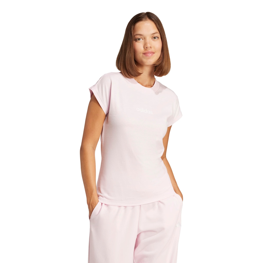 Camiseta Feminina adidas Manga Curta Logo Linear