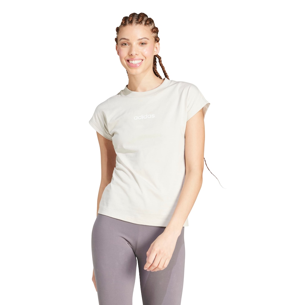 Camiseta Feminina adidas Manga Curta Logo Linear