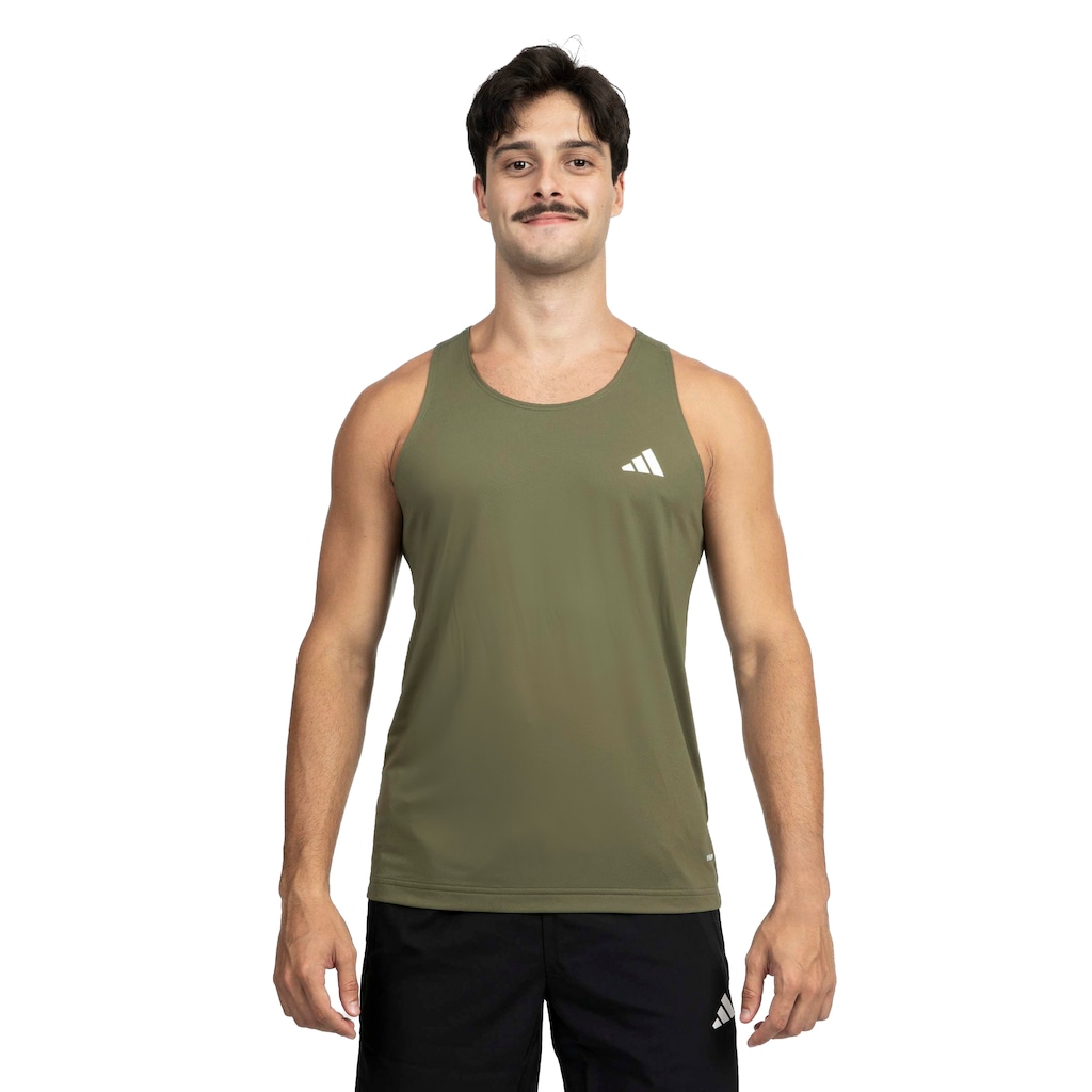 Camiseta Regata Masculina adidas Own The Run 3 Listras