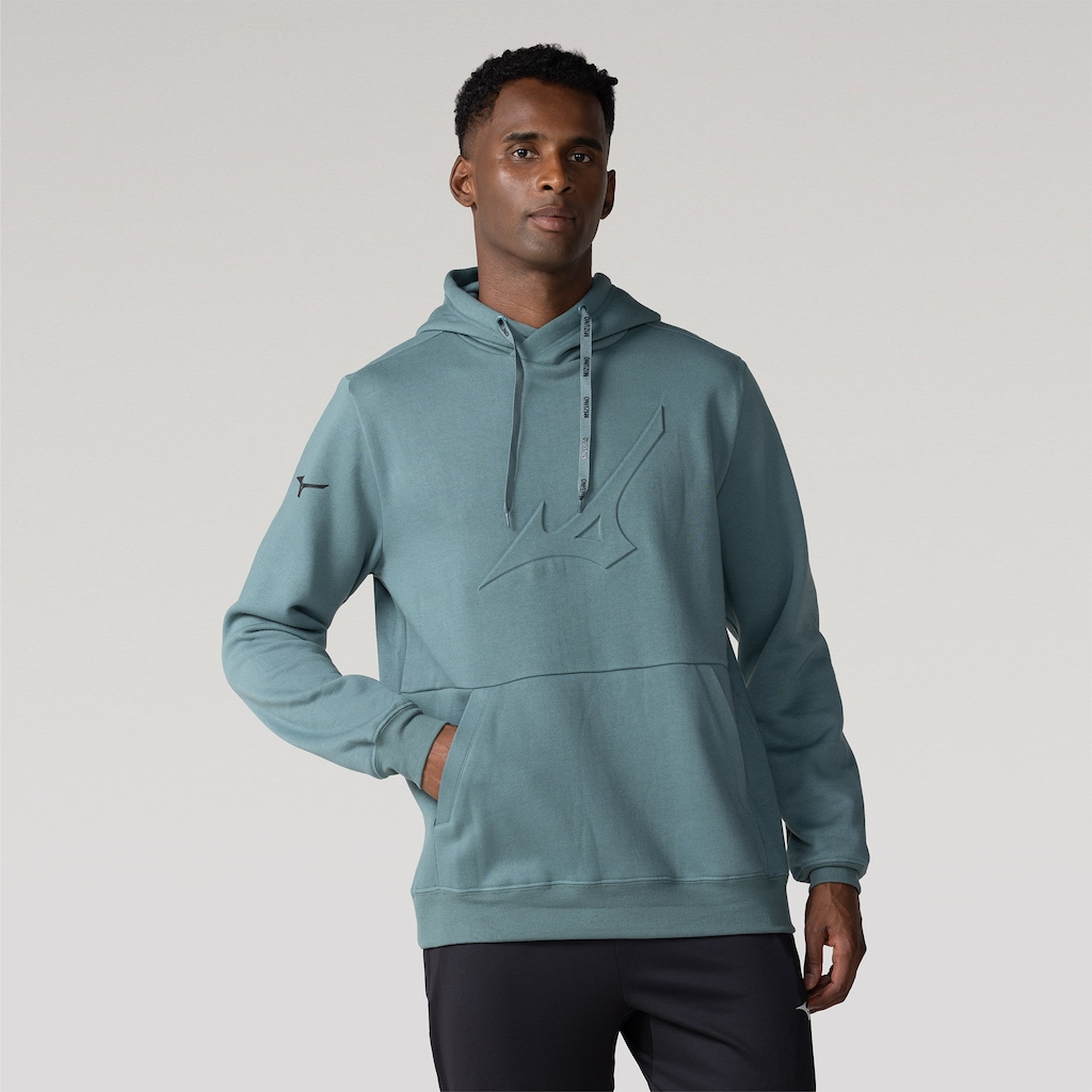 Blusa de Moletom Masculino Mizuno com Capuz Soft II