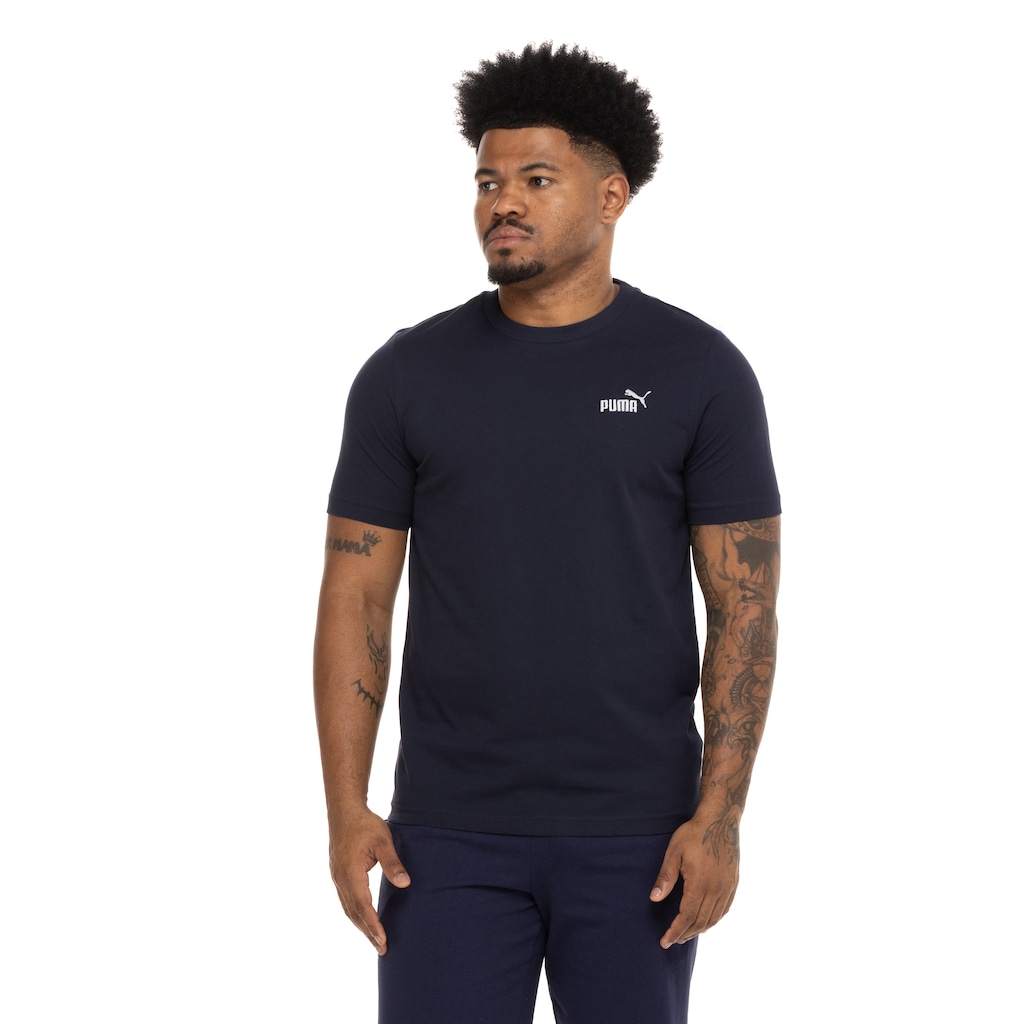 Camiseta Básica Masculina Puma Logo Pequena