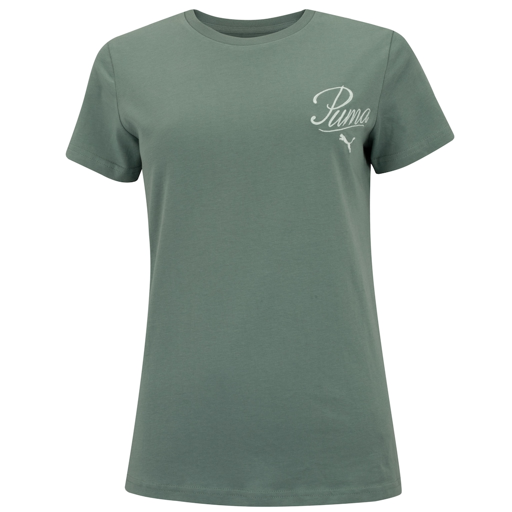 Camiseta Feminina Puma Manga Curta ESS Script