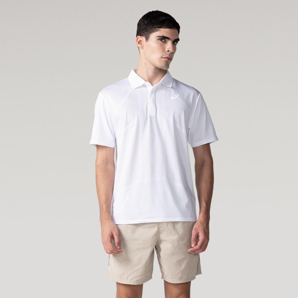 Camisa Polo Masculina ASICS Jacquard
