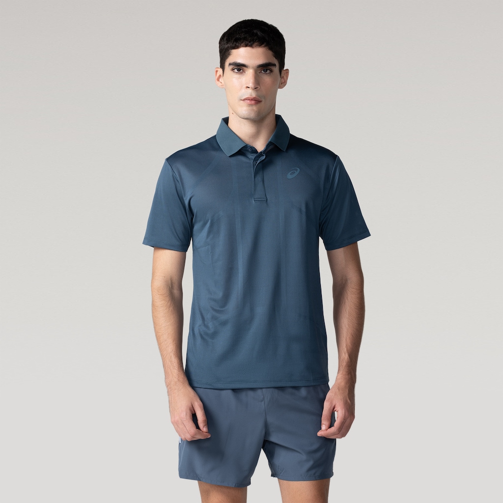 Camisa Polo Masculina ASICS Jacquard