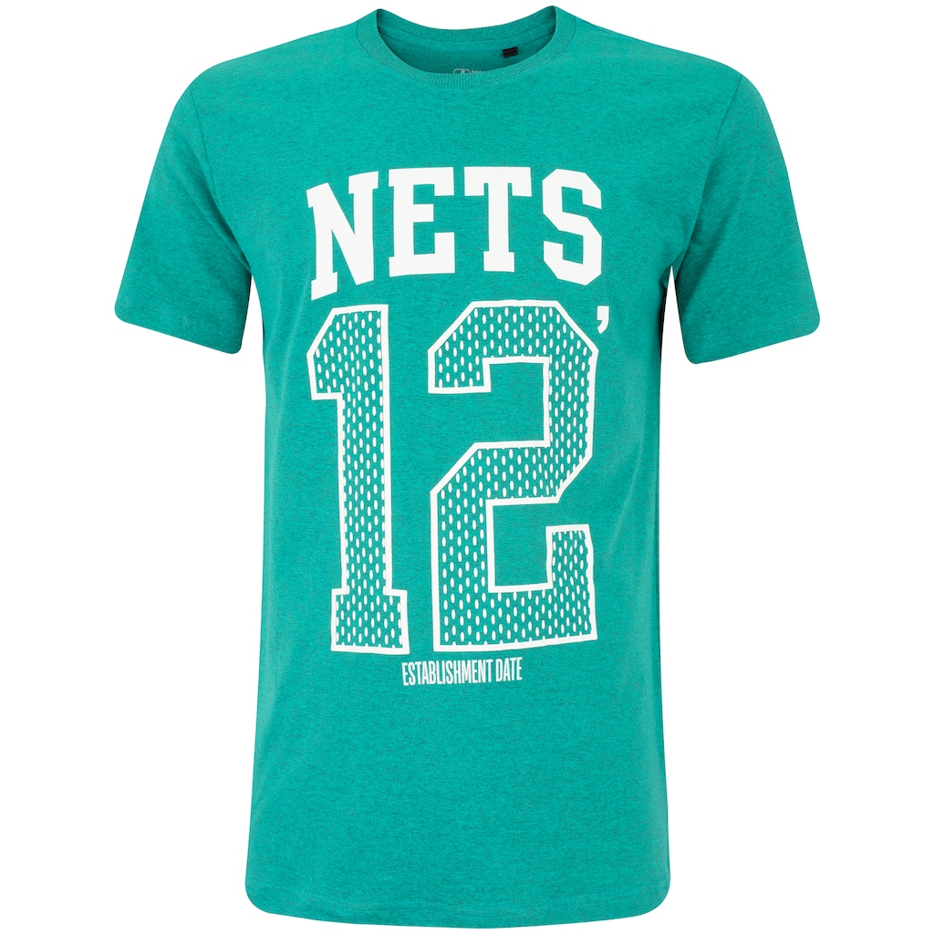 Camiseta do Brooklyn Nets NBA Masculina Manga Curta Estampada N543A