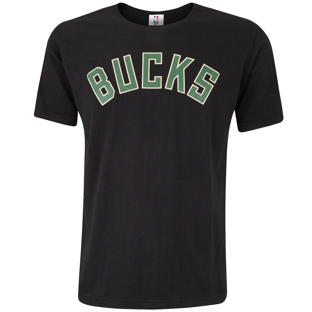 Camiseta do Milwaukee Bucks Masculina NBA Manga Curta Estampada N800
