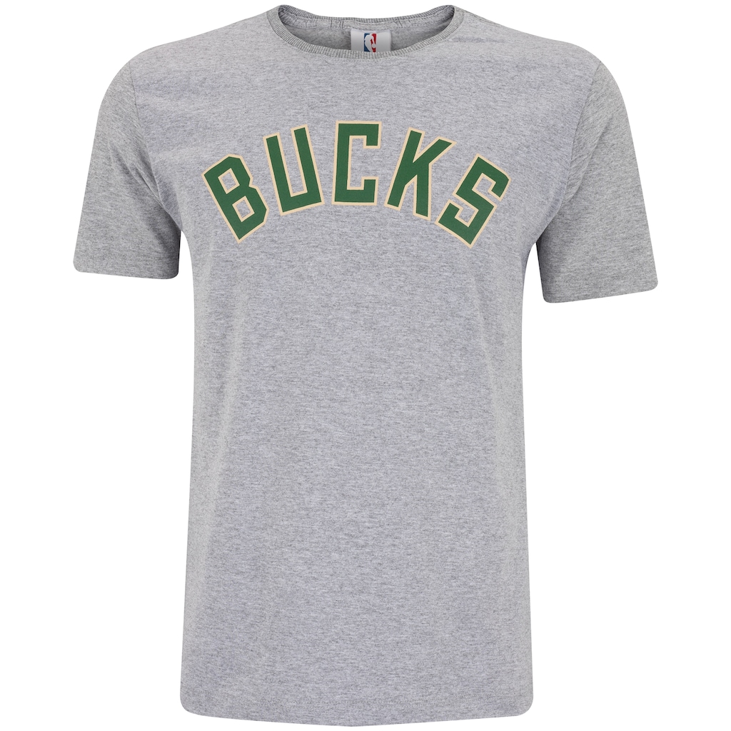 Camiseta do Milwaukee Bucks Masculina NBA Manga Curta Estampada N800 - Foto 1