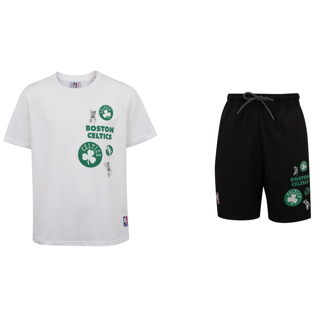 Conjunto do Boston Celtics NBA Juvenil N1123 e N1128 Camiseta + Bermuda