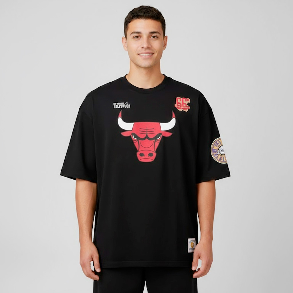 Camiseta do Chicago Bulls NBA Masculina Pennant N0539