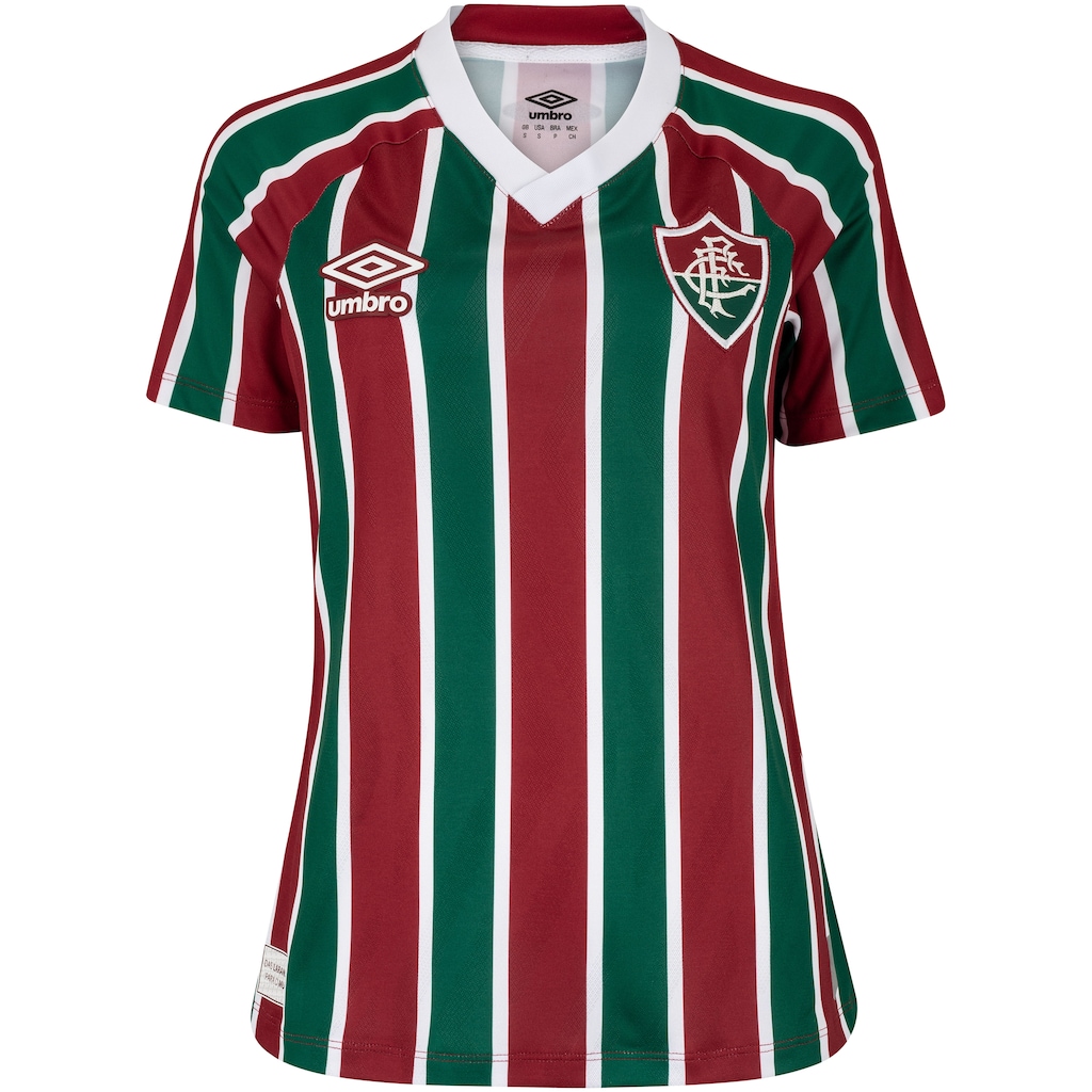 Camisa do Fluminense I 25 Umbro Feminina Torcedora