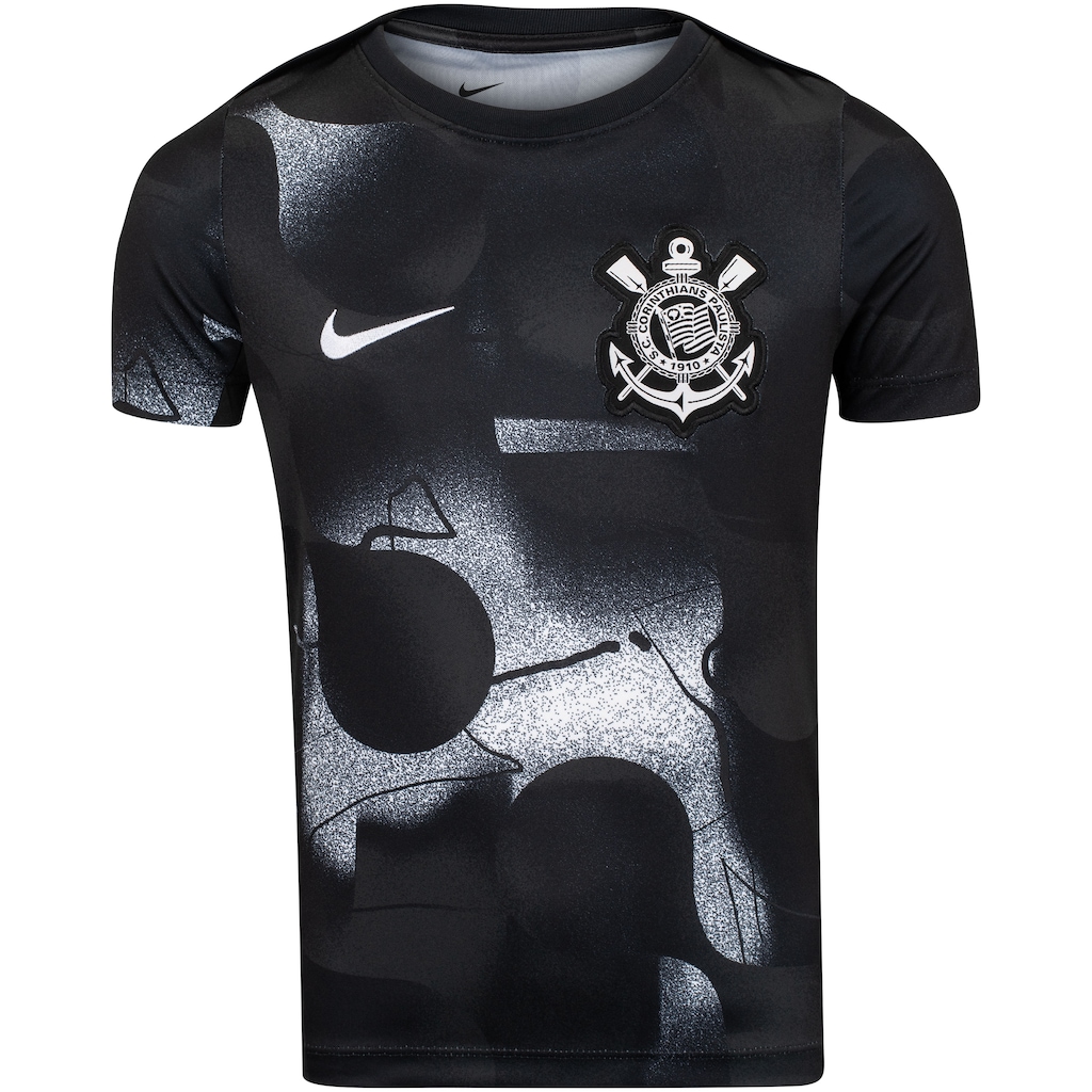 Camisa do Corinthians 25 Nike Infantil Pré Jogo
