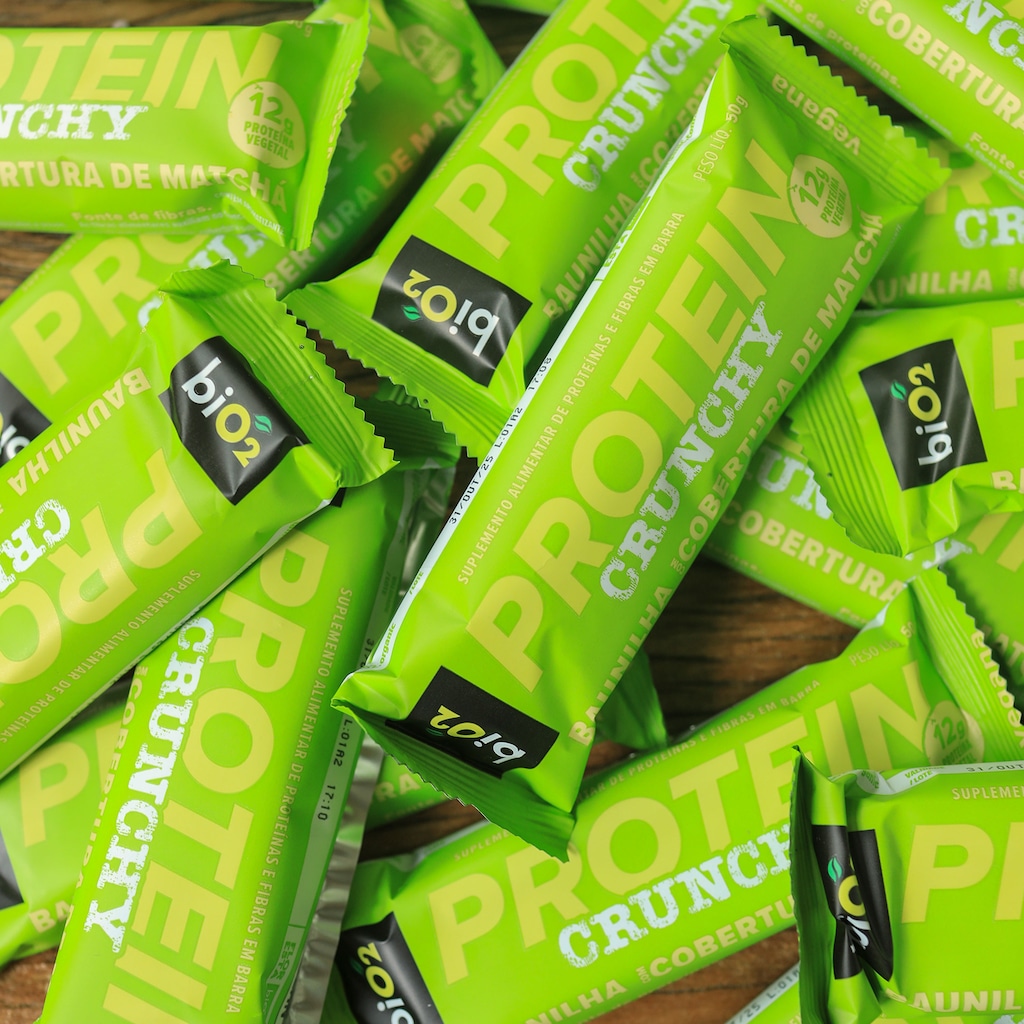 Imagem 2 do produto Barra de Proteína Bio2 Vegan Crunchy Baunilha Cobertura de Matchá 50g