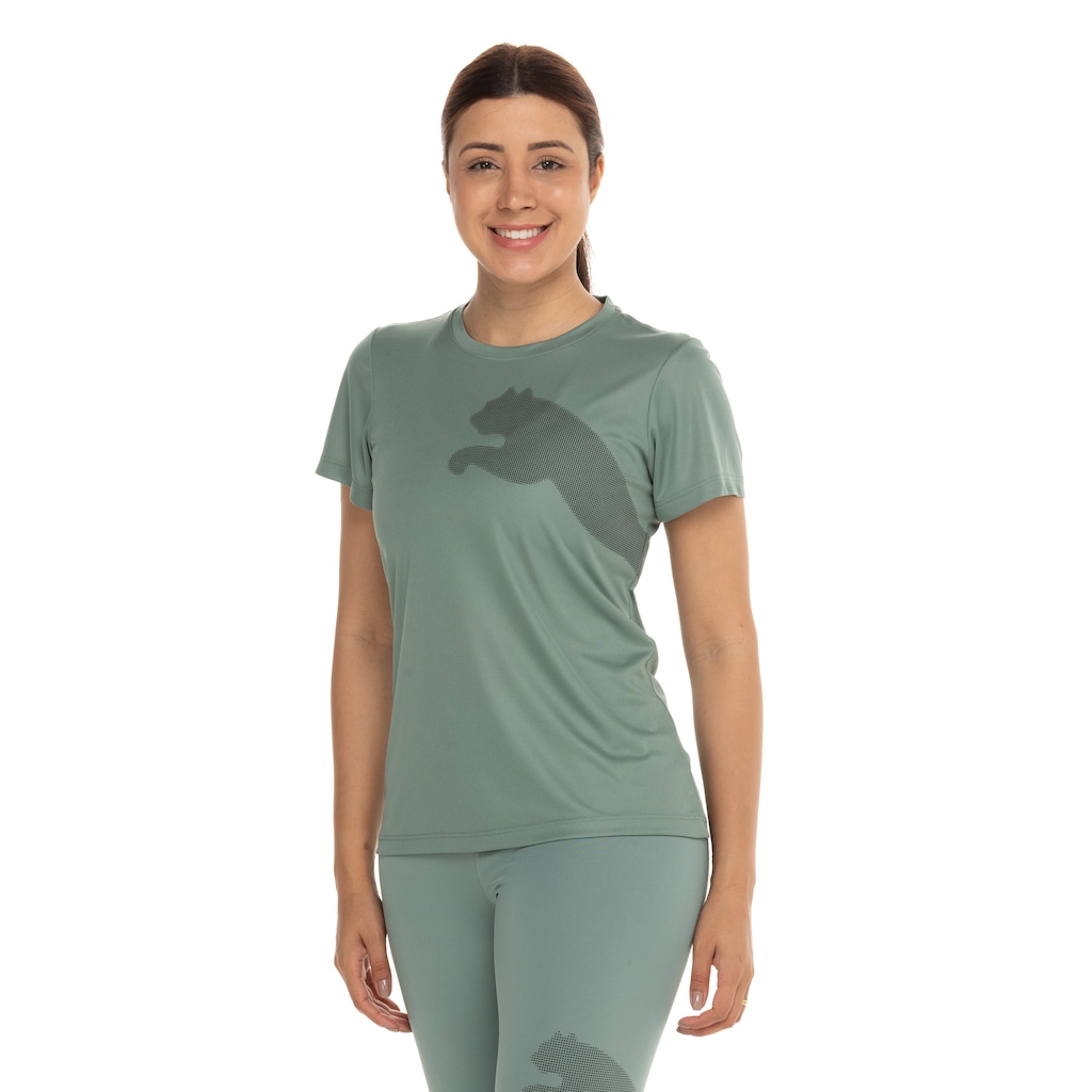 Camiseta Feminina Manga Curta Puma Tad Big Logo Jersey