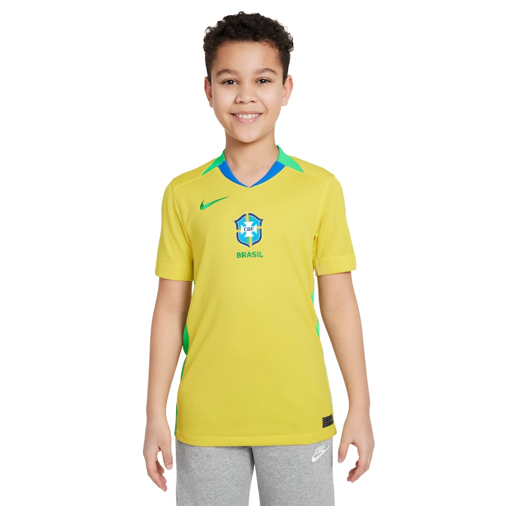 Camisa da Seleção do Brasil CBF I 25/26 Torcedor Pro Nike Infantil - Foto 1