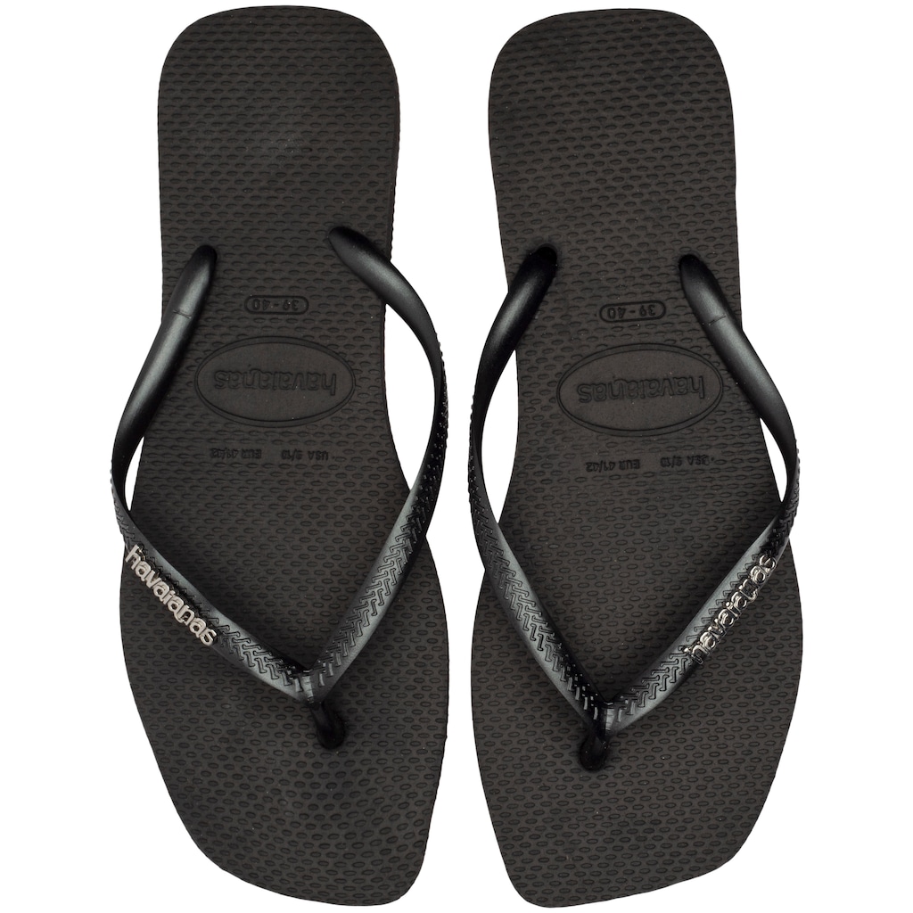 Chinelo Havaianas Slim Square Logo Metallic Adulto