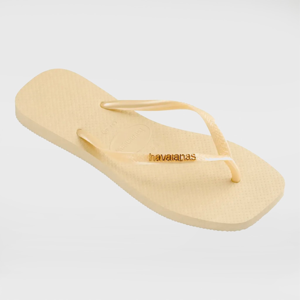 Chinelo Havaianas Slim Square Logo Metallic Adulto - Foto 2