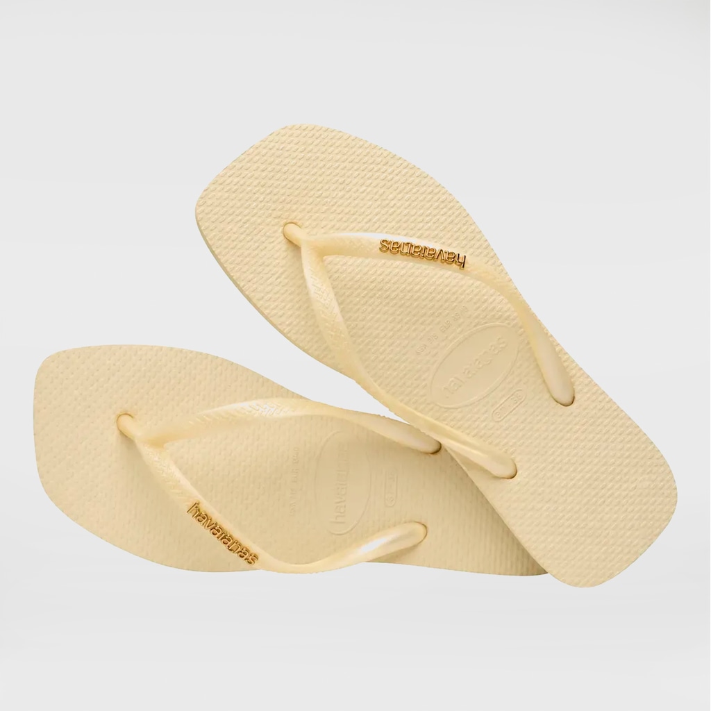 Chinelo Havaianas Slim Square Logo Metallic Adulto - Foto 3