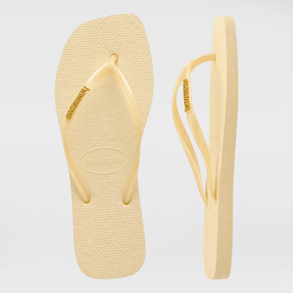 Chinelo Havaianas Slim Square Logo Metallic Adulto - Foto 4