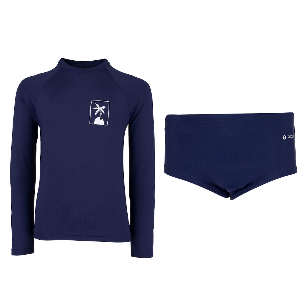 Conjunto Infantil Oxer Camiseta Manga Longa + Sunga com Proteção UV Menino