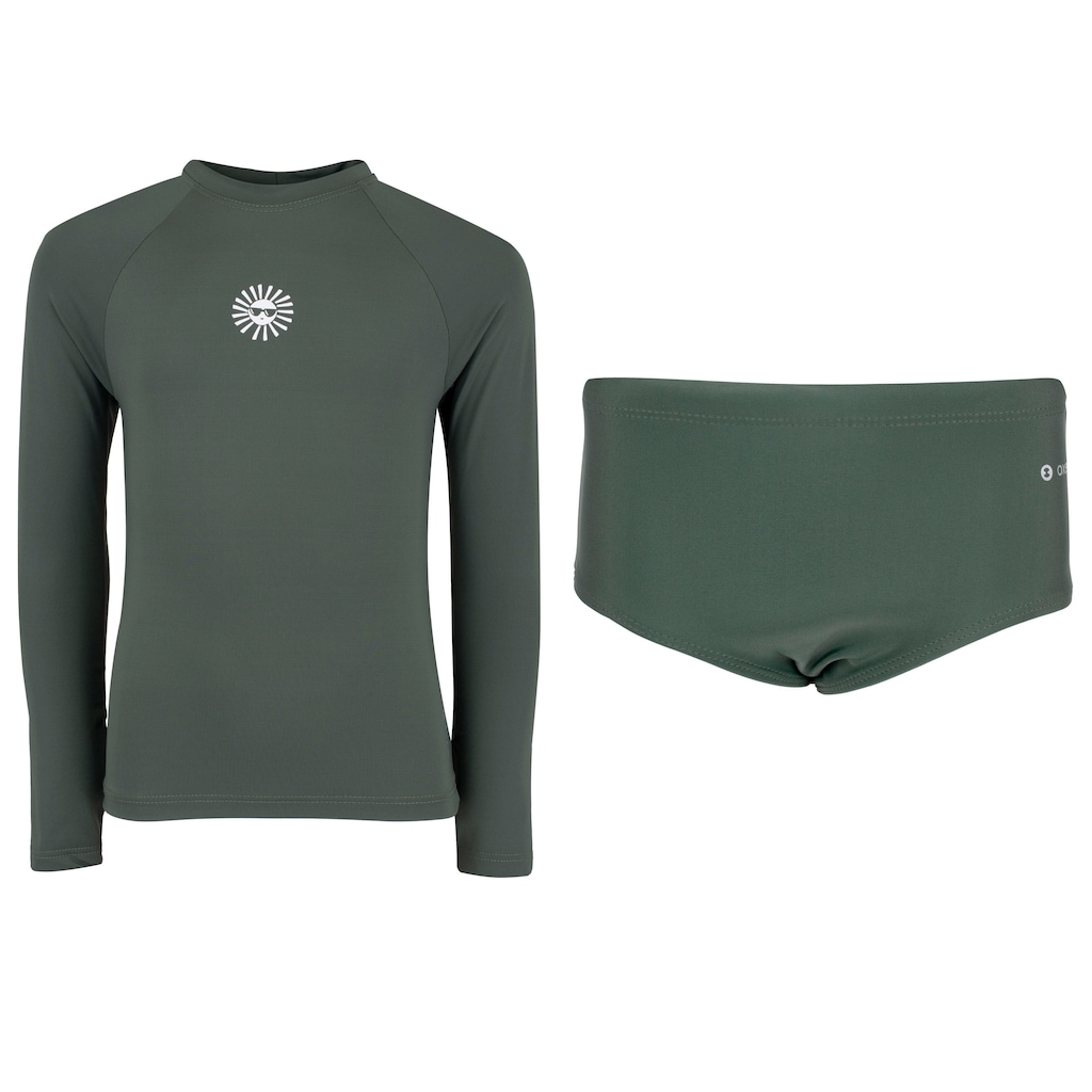 Conjunto Infantil Oxer Camiseta Manga Longa + Sunga com Proteção UV Menino