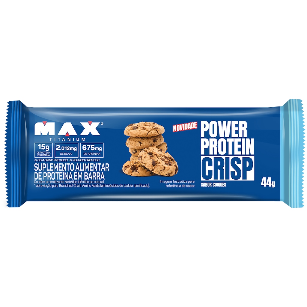 Barra de Proteína Max Titanium Max Power Crisp Cookies 45g