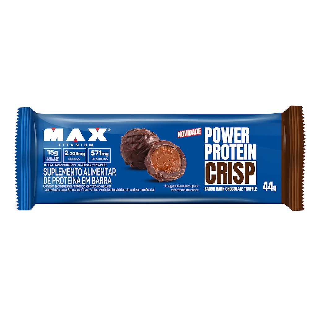 Barra de Proteína Max Titanium Max Power Dark Chocolate Truffle 45g