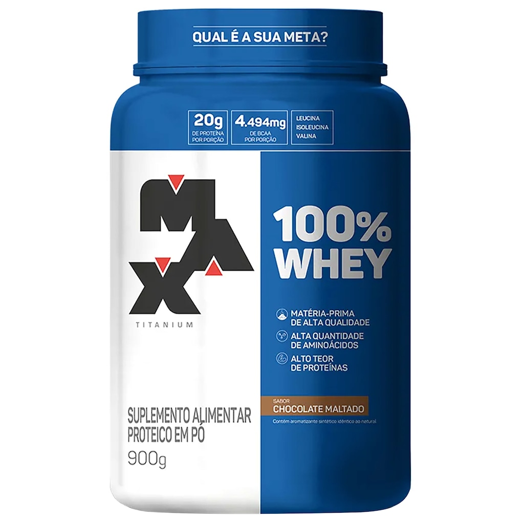 Whey Protein Max Titanium Chocolte Maltado 900g