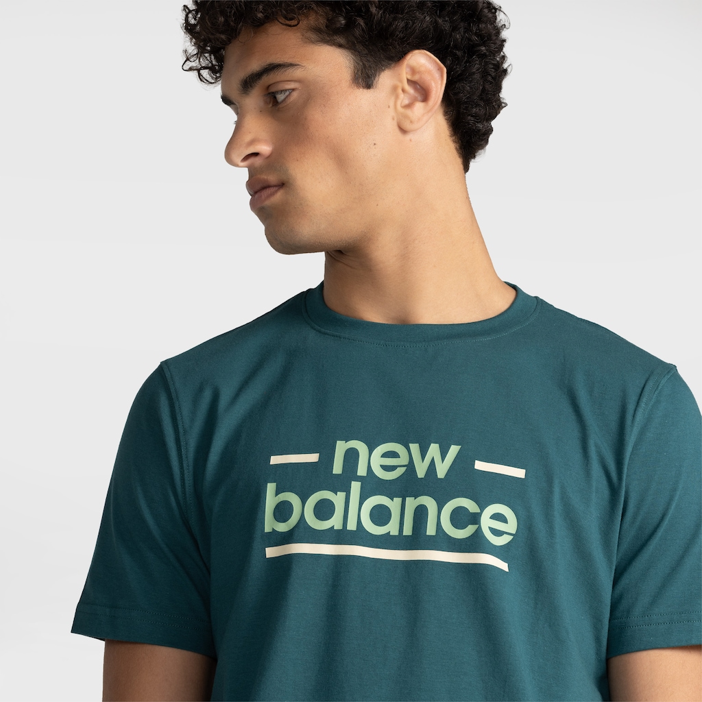 Camiseta New Balance Linear Lines Masculina - Foto 4