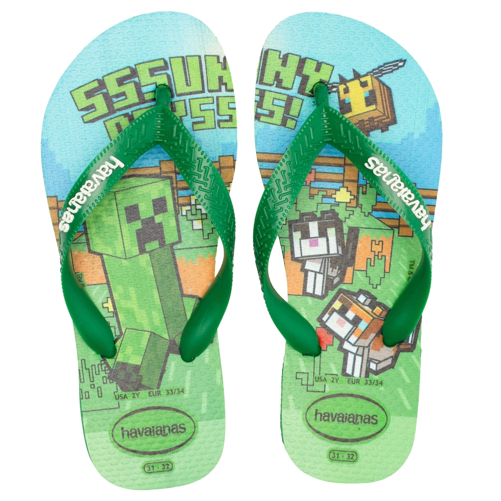 Chinelo Havaianas Infantil Minecraft
