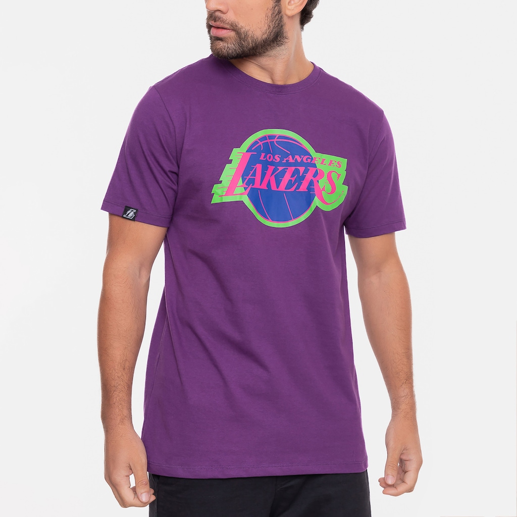 Camiseta NBA Neon Colors Los Angeles Lakers - Masculina