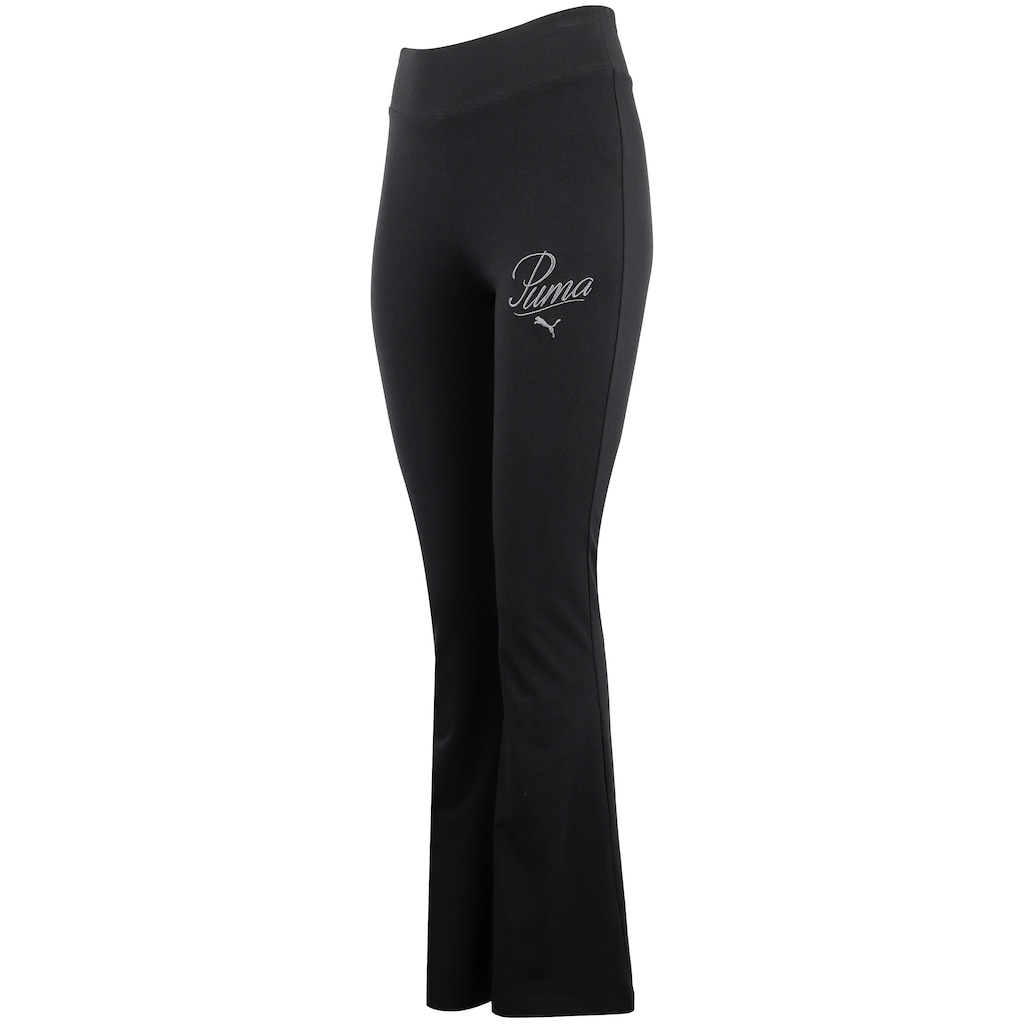Calça Legging Puma Essentials Script High-Waist Flared Feminina