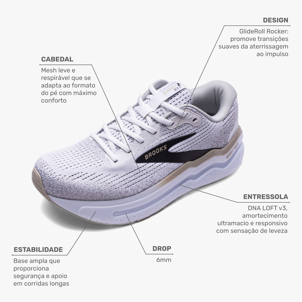 Tênis Masculino Brooks Ghost Max 2