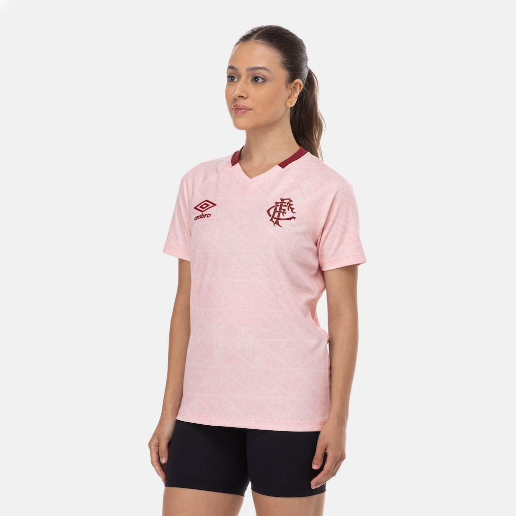 Imagem 4 do produto Camisa do Fluminense 25/26 Torcedor Outubro Rosa Umbro Feminina