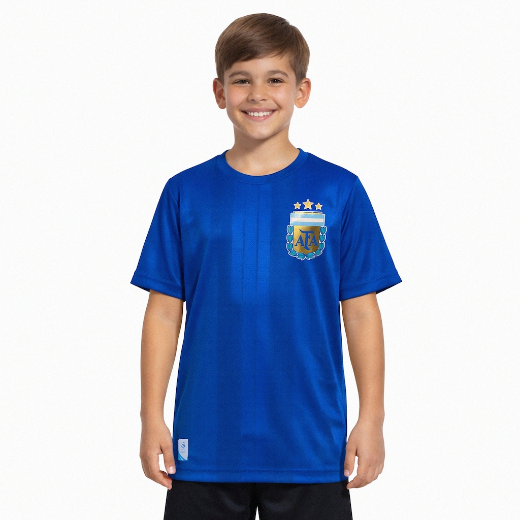 Camiseta da Seleção da Argentina AFA Embossed Infantil