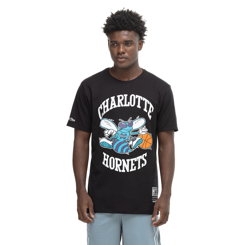 Camiseta Mitchell & Ness Charlotte Hornets NBA Basic Masculina