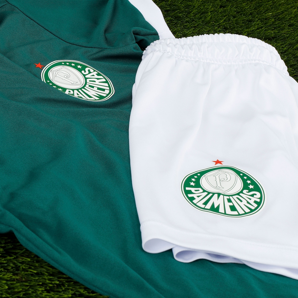 Imagem 2 do produto Kit de Uniforme do Palmeiras 1914 II infantil Camiseta + Calção