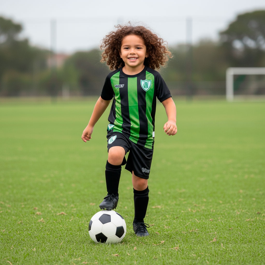 Imagem 2 do produto Kit de Uniforme do América-MG I 25/26 Infantil Volt Camiseta + Calção