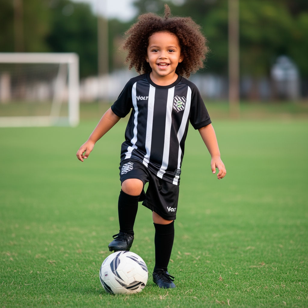 Imagem 2 do produto Kit de Uniforme do Figueirense I 25/26 Infantil Volt Camiseta + Calção