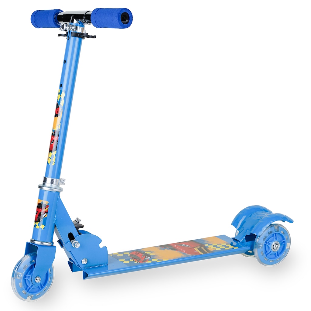 Patinete 3 Rodas Spin Roller Dobrável com Led Infantil